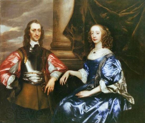 Sir Peter Lely Earl and Countess of Oxford by Sir Peter lely
